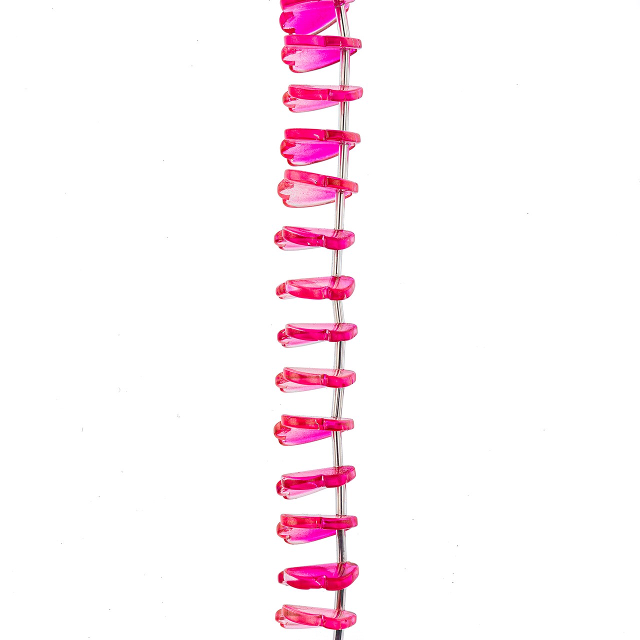 Crystal Lane DIY Glass Garden 15x16mm Petals Leaf Bead Strand, 21pcs